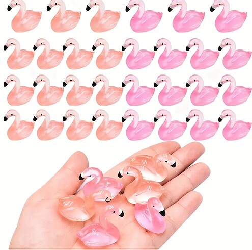 Beden Karanlıkta Parlayan Reçine Flamingo