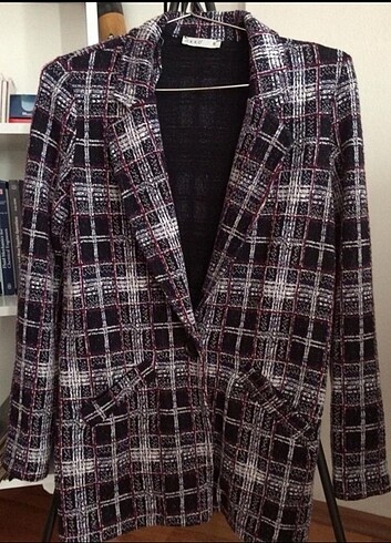 Oxxo ekose blazer ceket