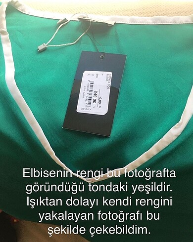 xs Beden yeşil Renk Beymen Sıfır Yeşil Elbise