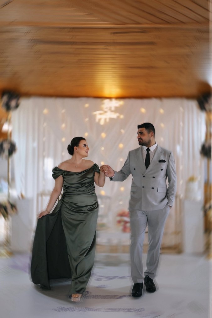 Drapeli Uzun Abiye Elbise - Görsel 2