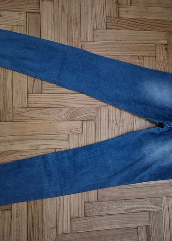 Diğer Mavi Payetli Nakışlı Normal Boy Kadın Kot Pantolon