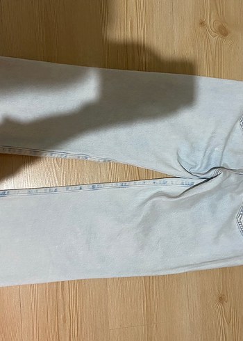 26 Beden gri Renk Mavi loose straight jean