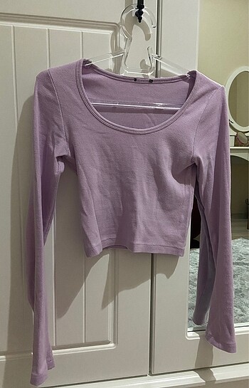 Uzun kollu crop bluz