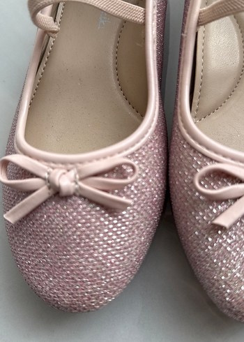 Kız Çocuk Pembe Tokalı Bale Ayakkabısı - Görsel 5