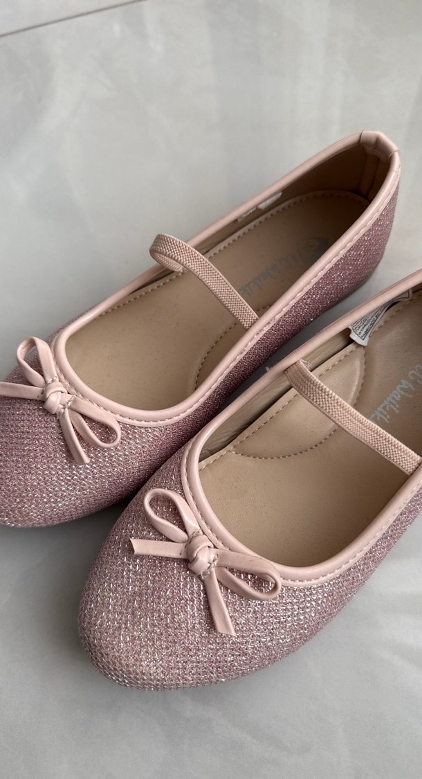 Kız Çocuk Pembe Tokalı Bale Ayakkabısı - Görsel 4