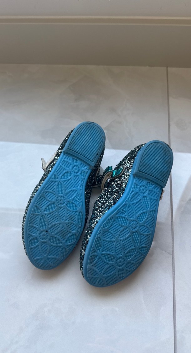 Parlak Turkuaz Kız Babet Ayakkabı - Görsel 4