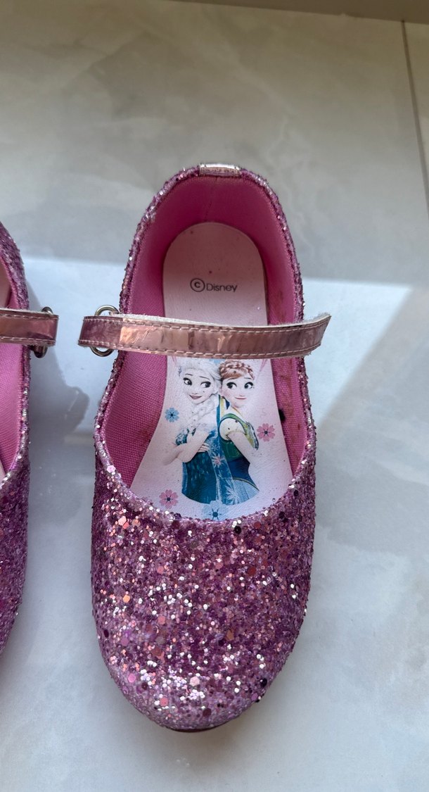 Pembe Simli Kız Çocuk Babet Ayakkabı - Görsel 3