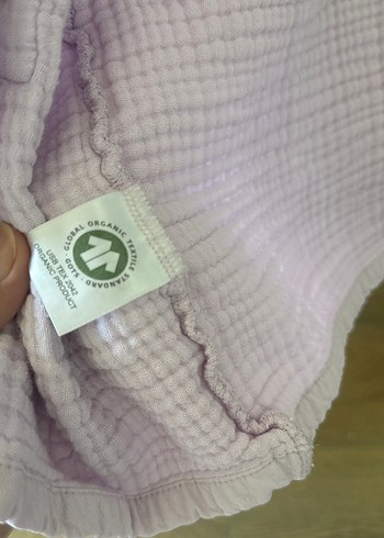 Kız Çocuk Lila Keten Bornoz Kapüşonlu - Görsel 6