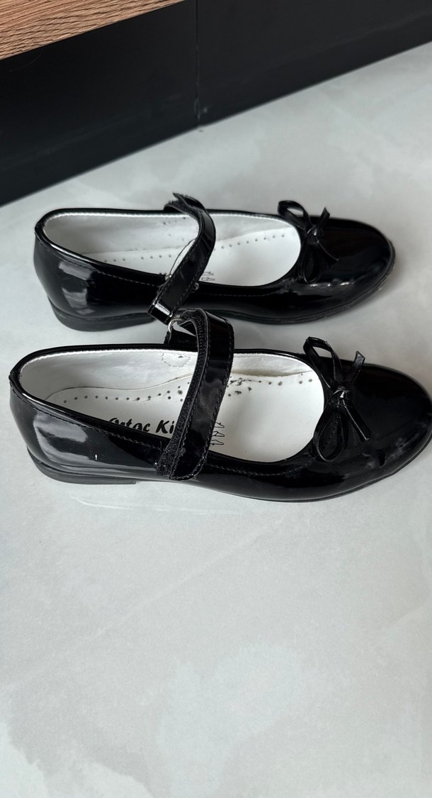 Kız Çocuk Siyah Rugan Babet - Görsel 2