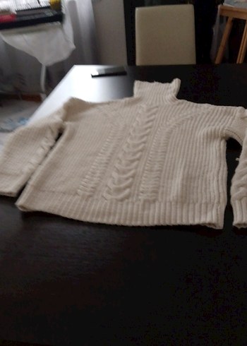 Bej Boğazlı Kadın Triko Kazak - Görsel 3