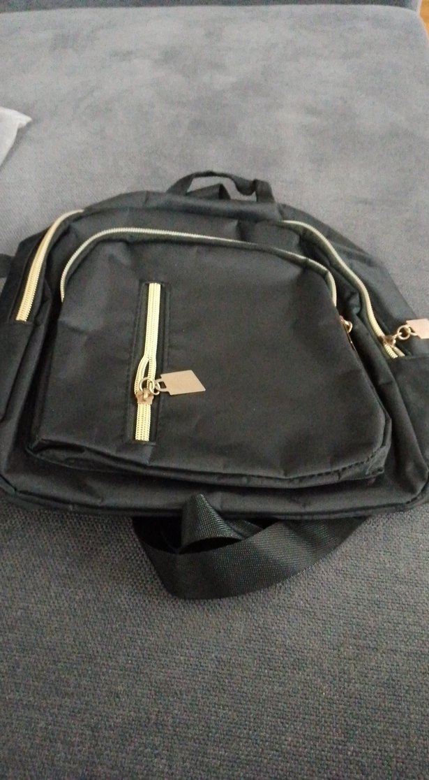 Siyah Fermuarlı Kadın Sırt Çantası - Görsel 2