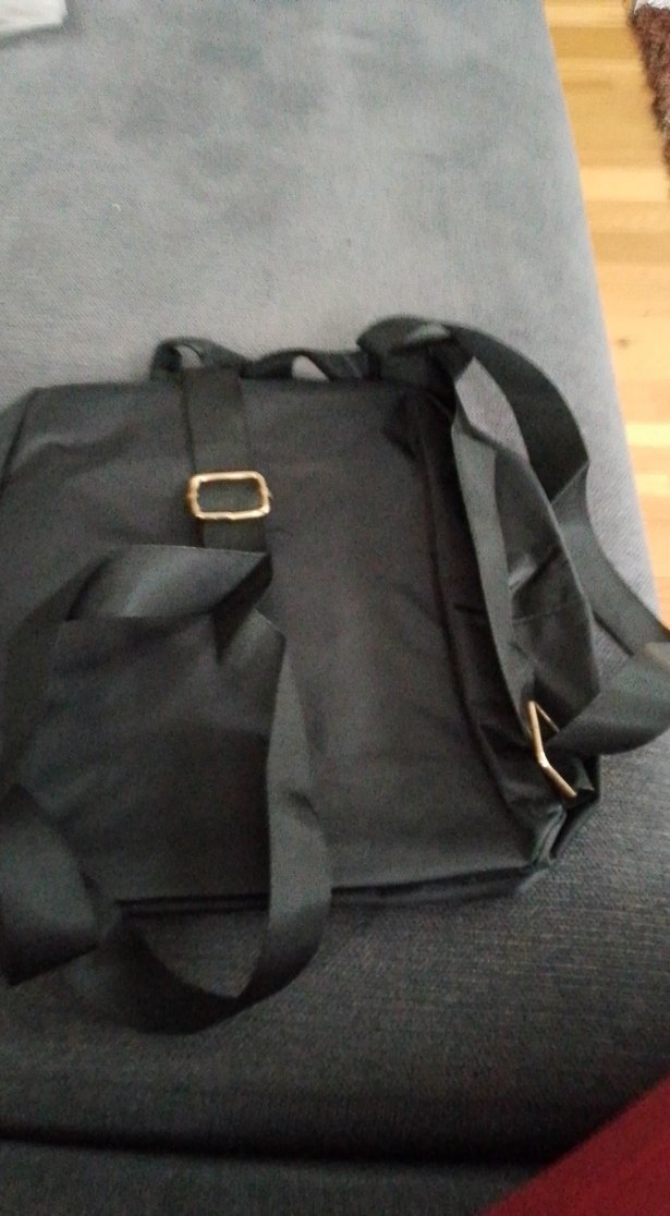 Siyah Fermuarlı Kadın Sırt Çantası - Görsel 3