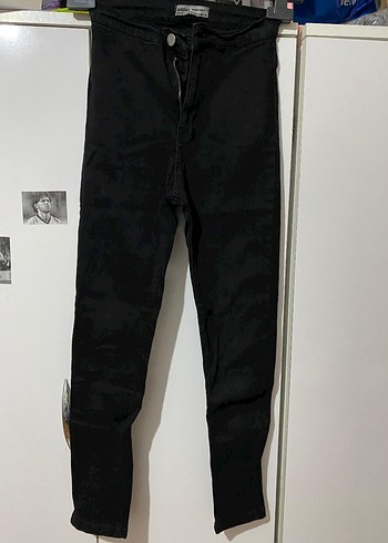 Siyah Bel Detaylı Kadın Skinny Jean