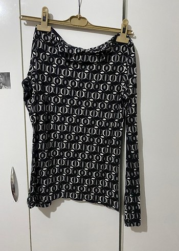 Zincir Detaylı Siyah Desenli Mini Hamile Eteği - Görsel 2