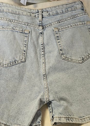 Diğer Gri Kadın Mini Denim Şort