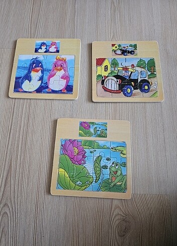 Diğer 3 adet ahşap puzzle 