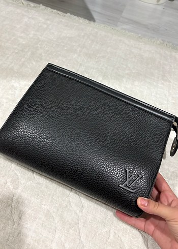 Siyah Deri Kadın Clutch Çanta