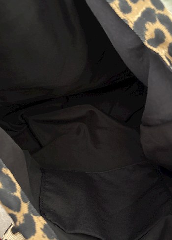 Beden kahverengi Renk Leopar Desenli Kadın Çanta