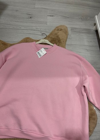 Pembe Oversize Kadın Sweatshirt