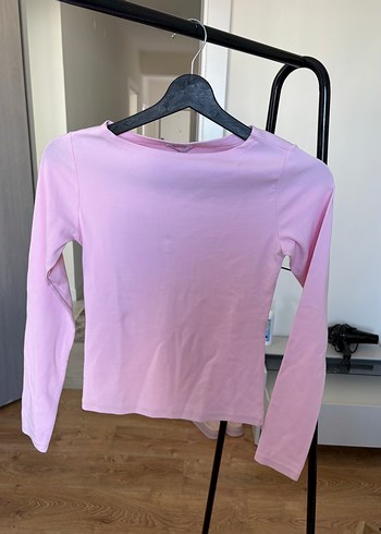 Addax Pastel Pembe Uzun Kollu Basic Ust