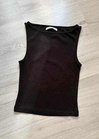 Siyah Pull bear Kolsuz Basic Kadın tişört