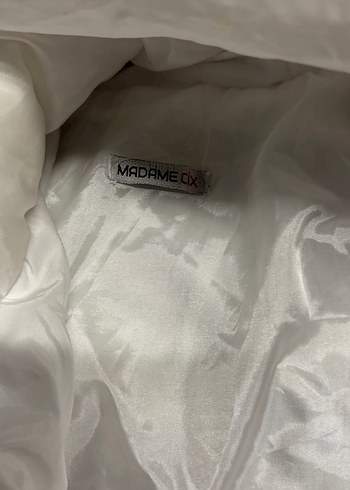 Bebek Beyaz Kapüşonlu Kışlık Mont - Görsel 5