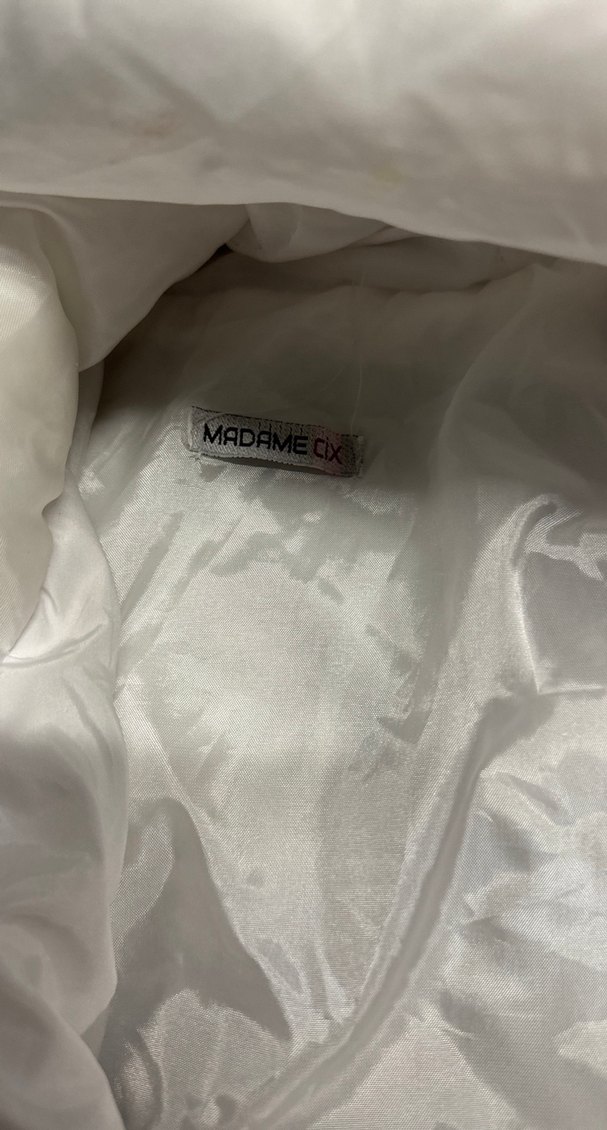 Bebek Beyaz Kapüşonlu Kışlık Mont - Görsel 5