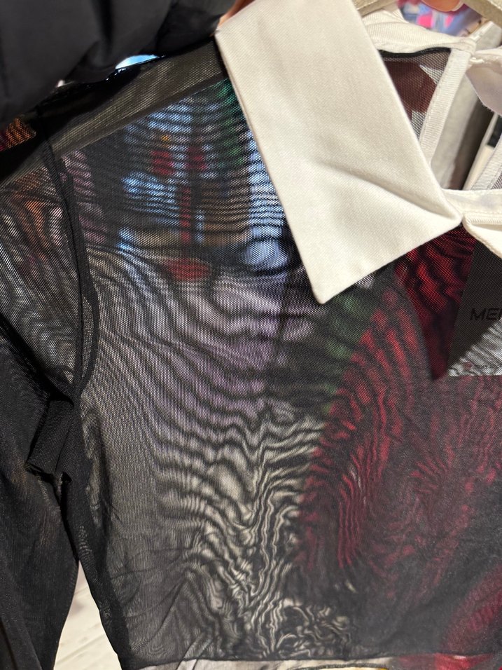 Siyah Baskılı Uzun Kollu Kadın Bluz - Görsel 2