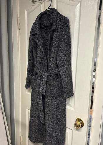 Kemerli Gri Uzun Kaban - Görsel 3