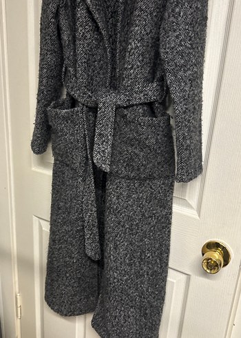 Kemerli Gri Uzun Kaban - Görsel 2