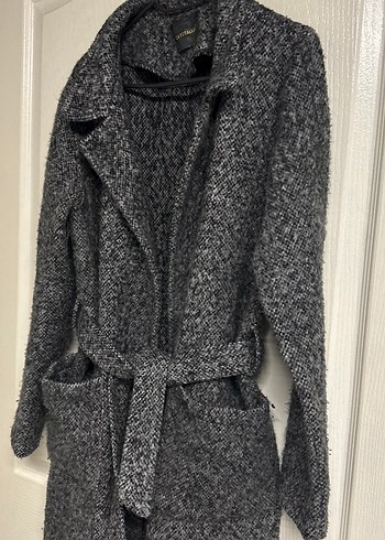 Kemerli Gri Uzun Kaban - Görsel 11