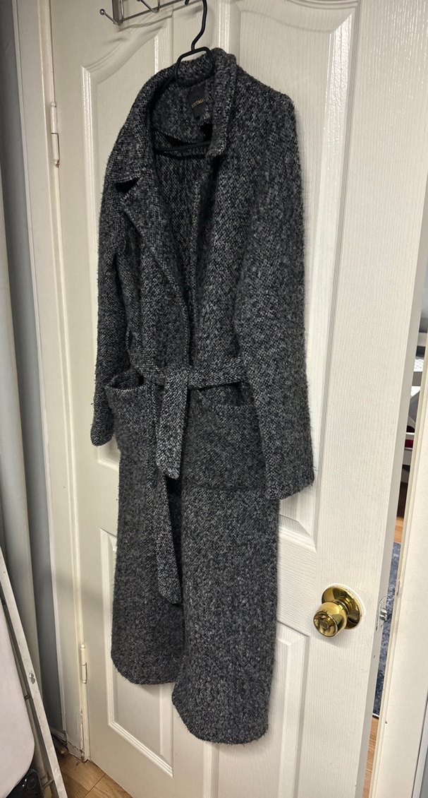 Kemerli Gri Uzun Kaban - Görsel 5