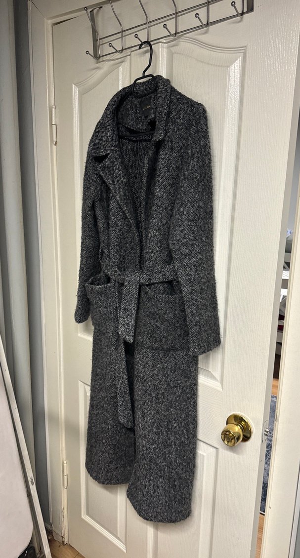 Kemerli Gri Uzun Kaban - Görsel 4