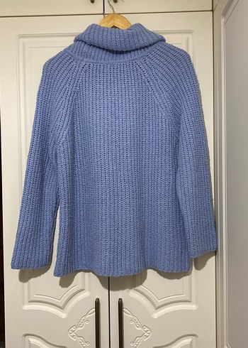 Mavi Degaje yaka Lc Waikiki Kadın Kazak - Görsel 4