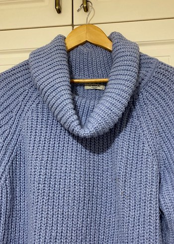 Mavi Degaje yaka Lc Waikiki Kadın Kazak - Görsel 2