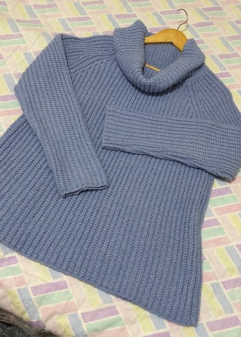 Mavi Degaje yaka Lc Waikiki Kadın Kazak - Görsel 8