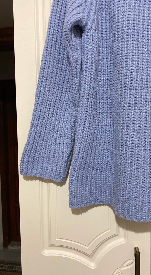 Mavi Degaje yaka Lc Waikiki Kadın Kazak - Görsel 3