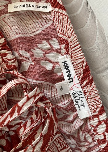 KOTON Püsküllü Bohem Mini Bluz - Görsel 6