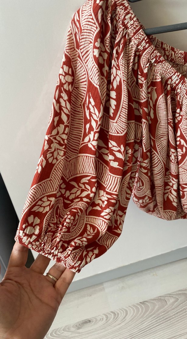 KOTON Püsküllü Bohem Mini Bluz - Görsel 4