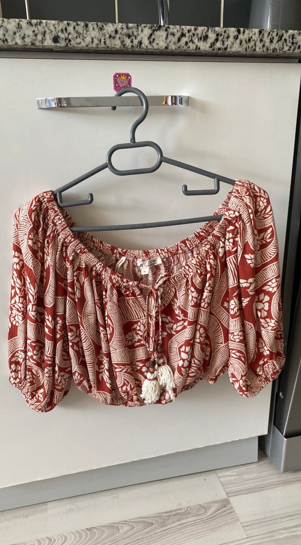 KOTON Püsküllü Bohem Mini Bluz - Görsel 3