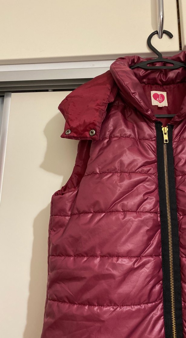 KOTON Vişneçürüğü Kadın Fermuarlı  Kapşonlu Yelek - Görsel 2