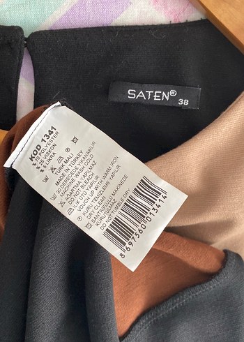 Kahverengi Siyah  Triko Kadın Elbise - Görsel 6