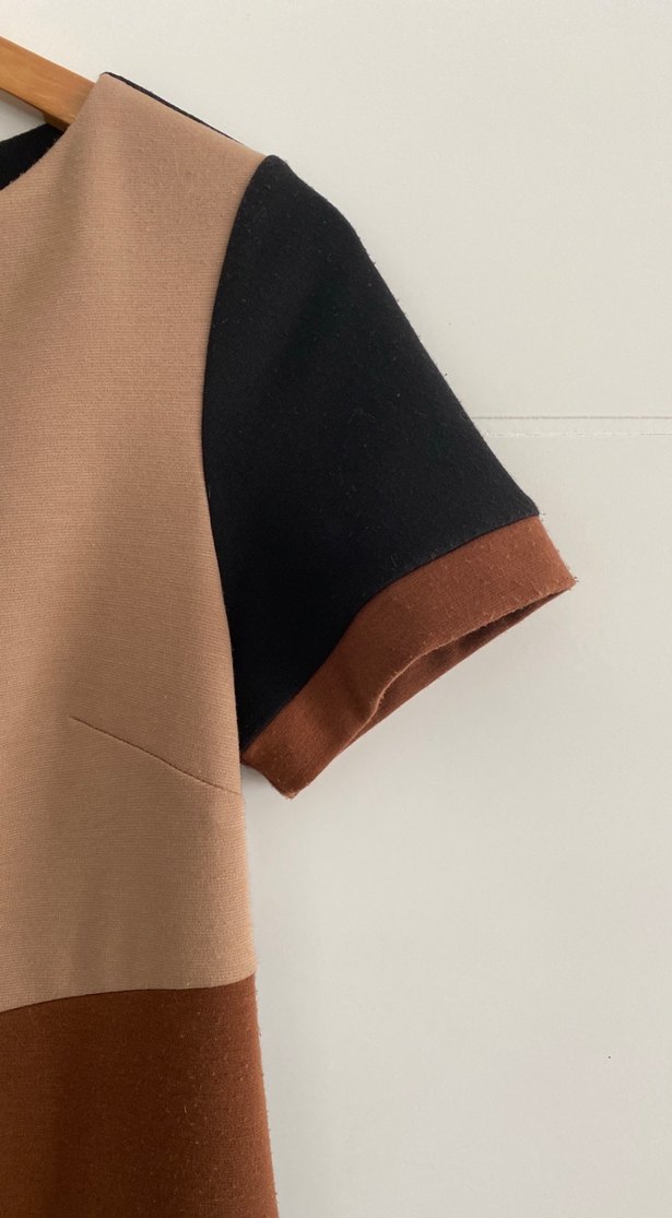 Kahverengi Siyah  Triko Kadın Elbise - Görsel 4