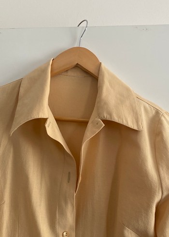 Açık hardal Kadın Gömlek - Görsel 4