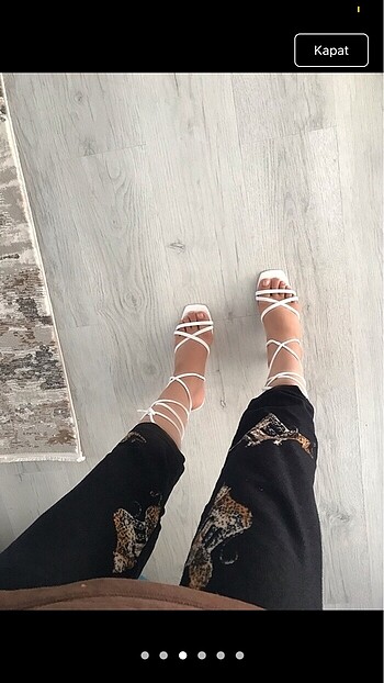 Bağlamalı topuklu ayakkabı - Görsel 3