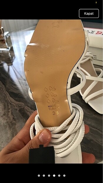 Bağlamalı topuklu ayakkabı - Görsel 4