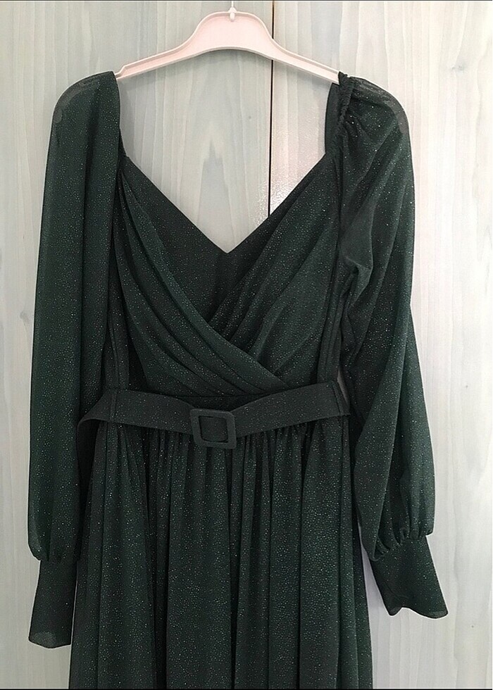 Abiye elbise simli - Görsel 3