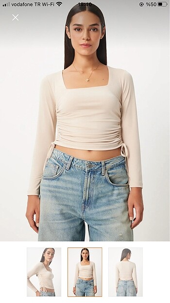 Bluz yanları büzgülü - Görsel 2