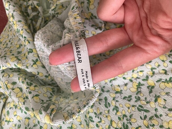 s Beden Pull& bear 36 beden yeşil elbise