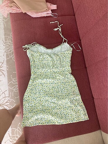 Pull and Bear Pull& bear 36 beden yeşil elbise